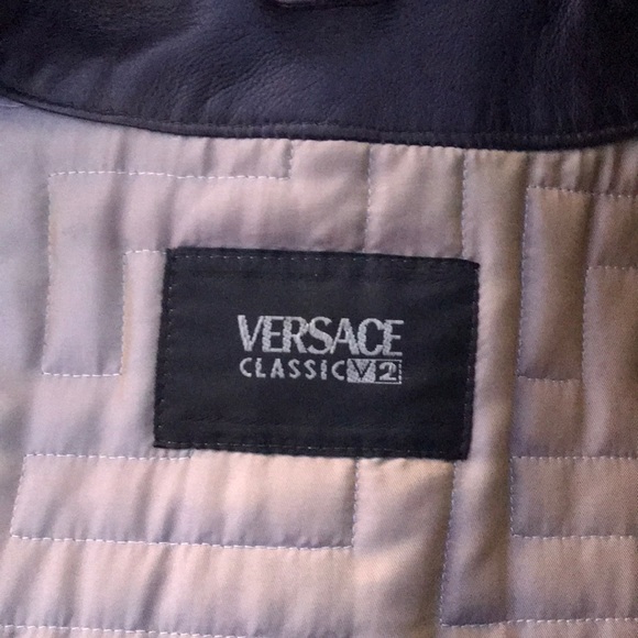 Men’s Versace Classic V2 3/4 Leather Jacket Coat - Picture 5 of 8